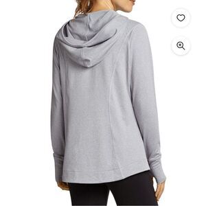 Danskin Heather Light Gray Hooded Pullover